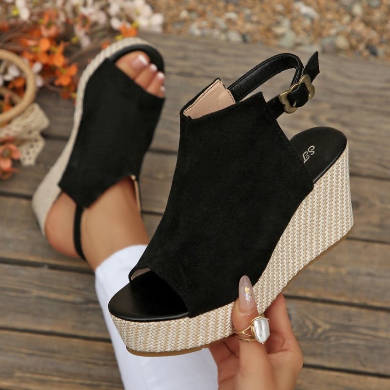 Wedge Espadrille Women - Damskie sandały letnie na koturnie, platformie,