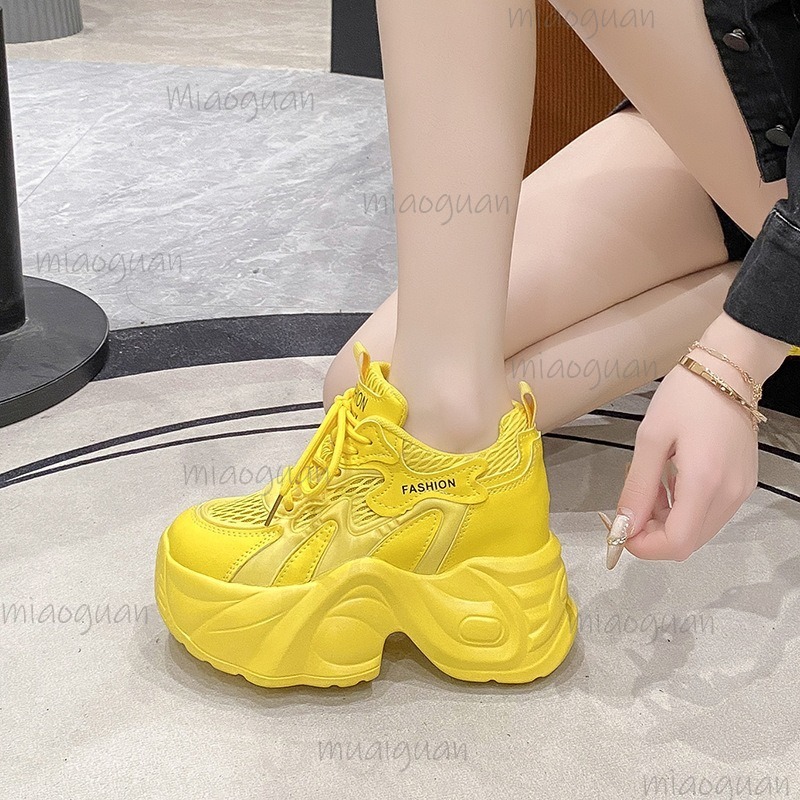 Wedge Espadrille Women - Damskie przewiewne sneakersy na grubej platformie