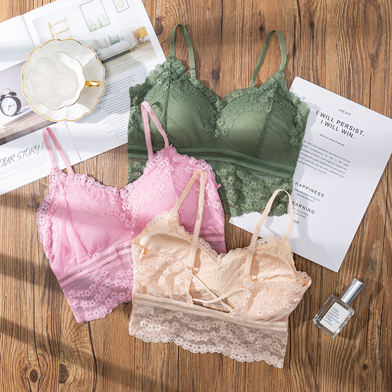 Bralette Triangle Set - 3D seksowna koronkowa bielizna bezszwowy sportowy