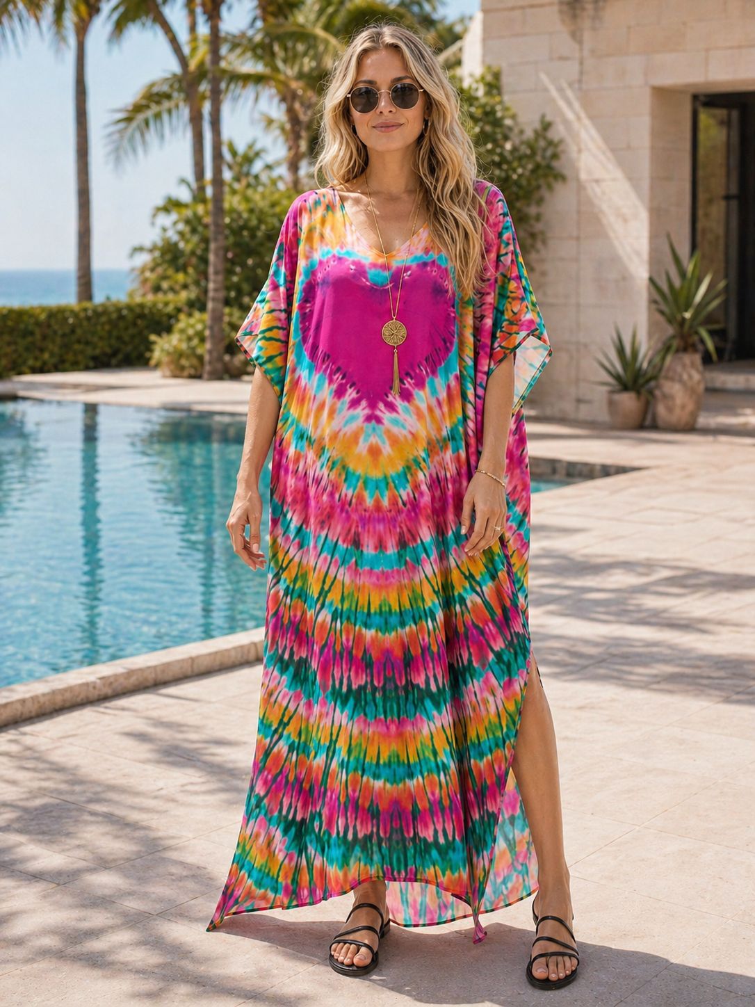 Damska sukienka plażowa plus s – Cover Up Kaftan recenzja i cena