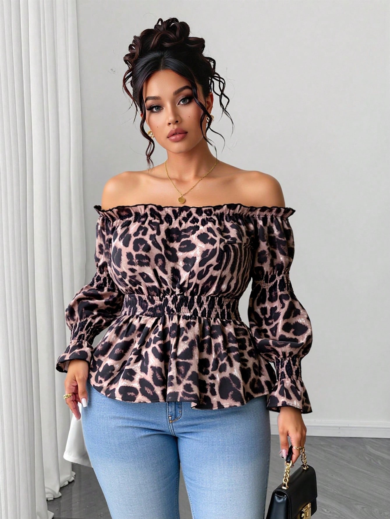 Damska bluzka plus size z nadr – Blouse Off Shoulder recenzja i cena
