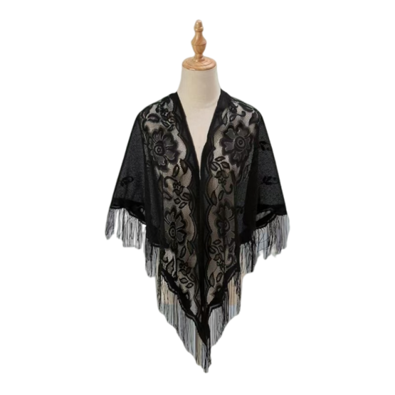 Koronkowa chusta damska z haft – Kimono Sheer Floral recenzja i cena