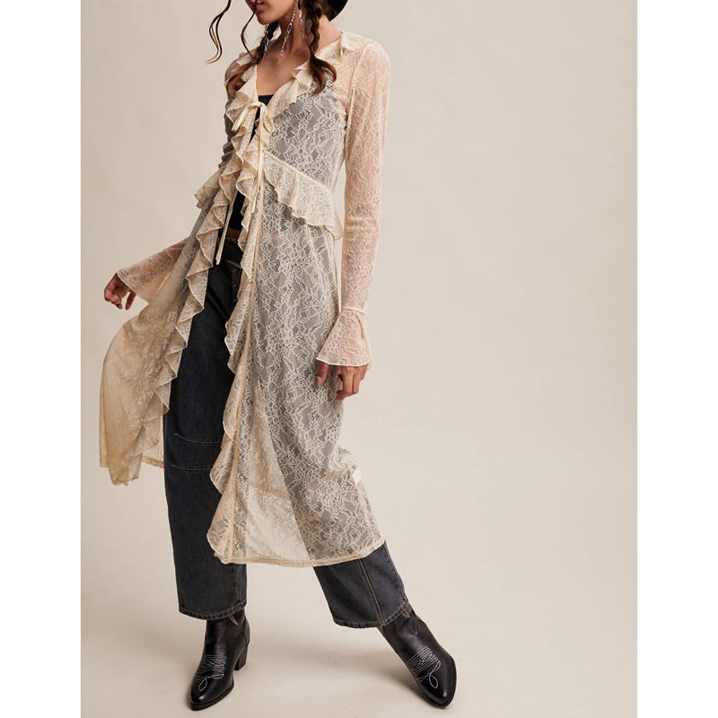 Damska długa bluzka z kwiatową – Kimono Sheer Floral recenzja i cena