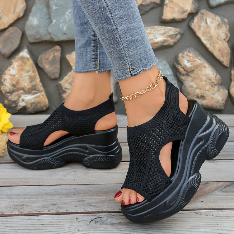 Damskie sandały na platformie, – Wedge Espadrille Women recenzja i cena